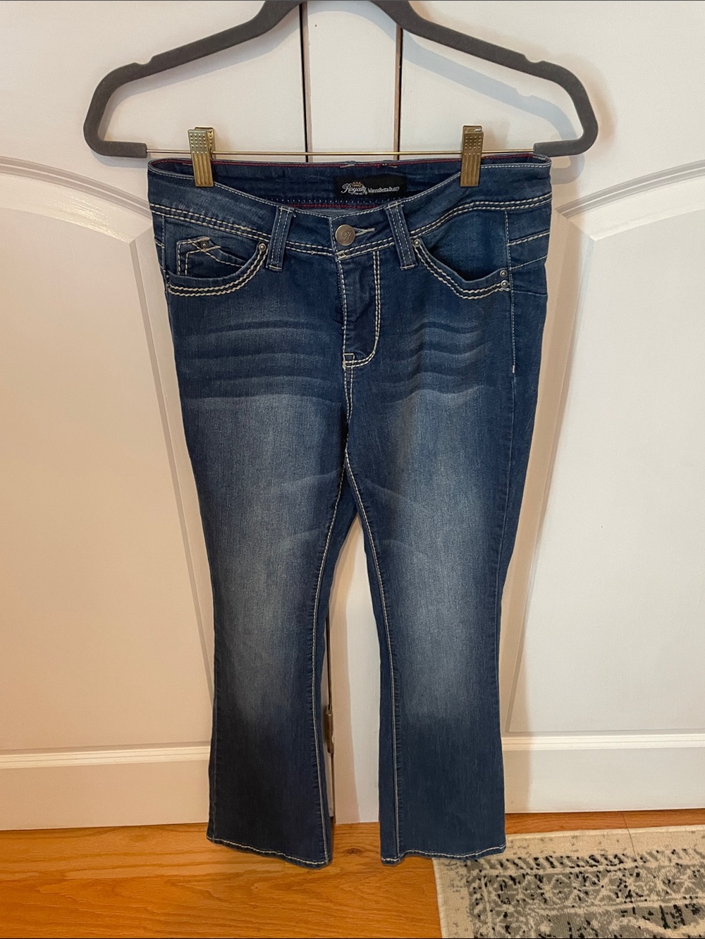 Royalty For Me Dark Blue Women’s Bootcut Jeans - Classic Stretch Denim